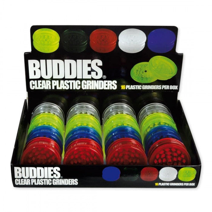 Buddies Clear Plastic Grinder (Pack of 16)