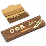 OCB Virgin Unbleached King Size Slim with Tips (Pack of 32)
