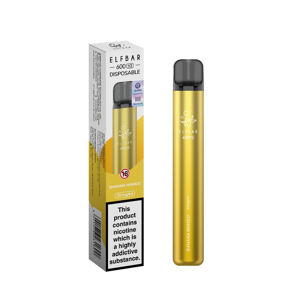 Elf Bar 600 V2 Disposable Vape (Single Unit) - Fleming Distribution