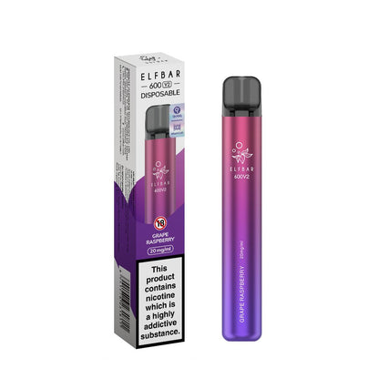 Elf Bar 600 V2 Disposable Vape (Single Unit) - Fleming Distribution