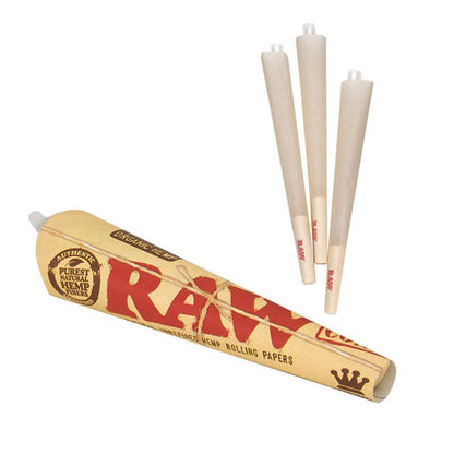 RAW Organic Hemp Pre-Rolled Cone King Size - 3 Pack